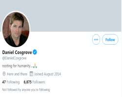 As of 2020, His Twitter bio says 